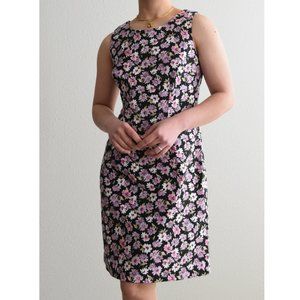 VTG 90's dark floral mini sleeveless dress Small